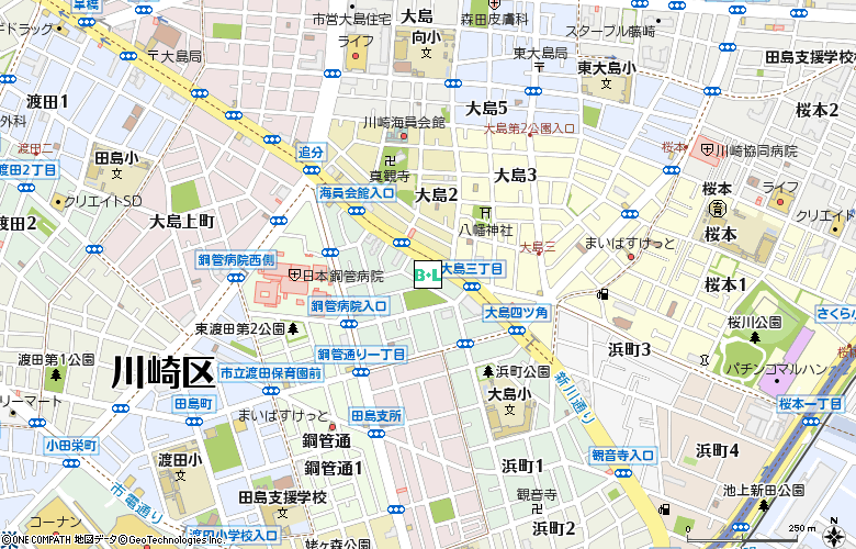 メガネストアー　川崎追分店付近の地図